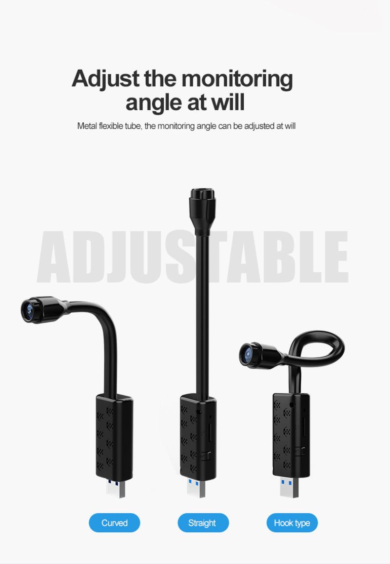 WiFi Mini Cameras Smart Home Monitoring USB Joint SD Card Cloud Storage Portable Remote Alarm Security Protection_voghion.com