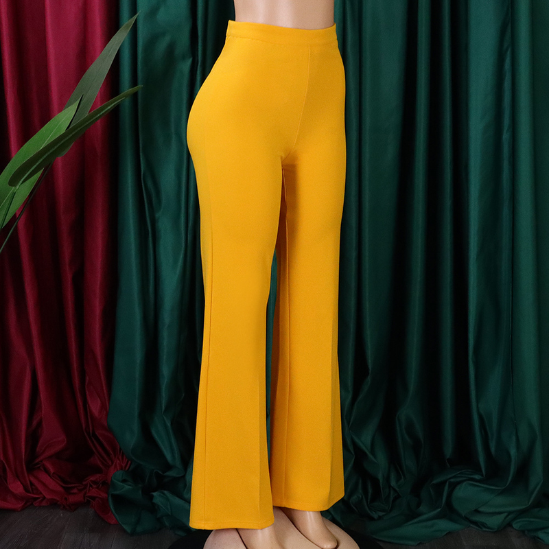 Women's fashion temperament Tongle casual large size wide leg pants_voghion.com