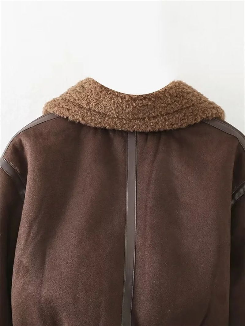 Women s Summer New Collection Autumn Winter Fleece Collar Fury Loose Top_voghion.com