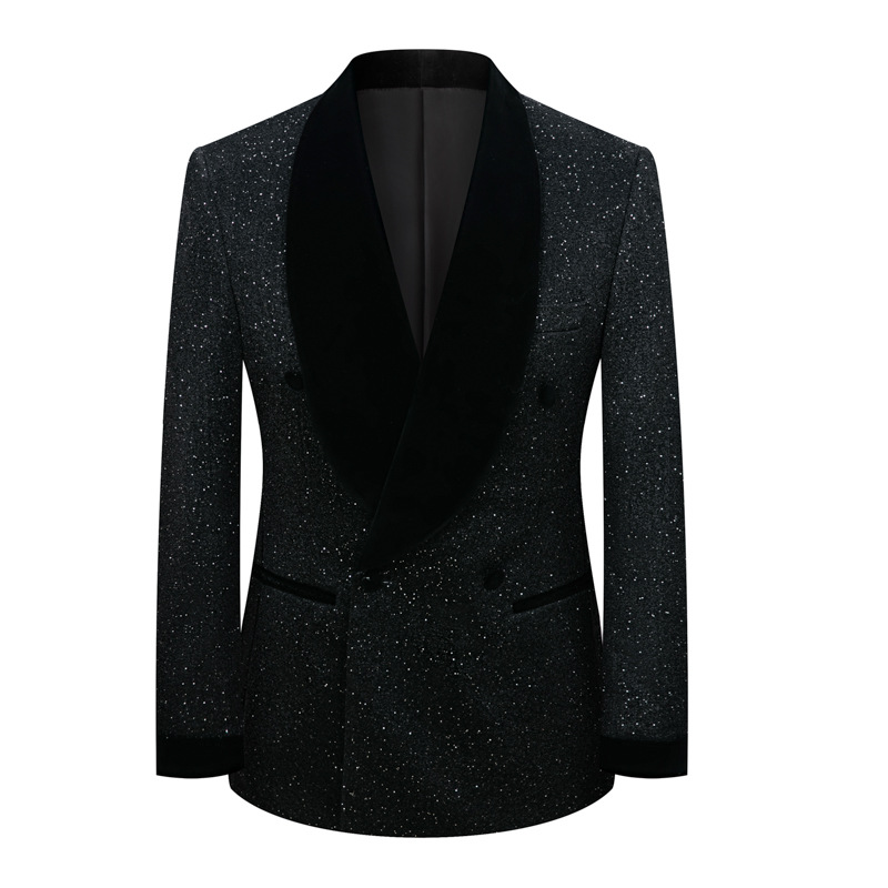 CT Shiny Stage Men's Plus Size Jacket Wedding Host Suit Performance Costume_voghion.com