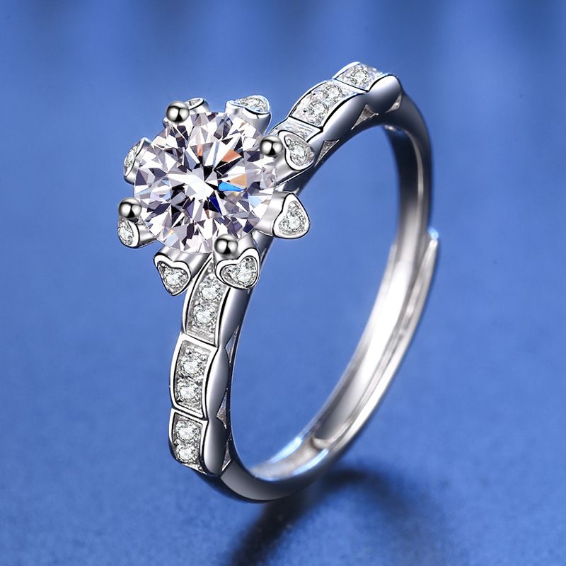 Tancise klassischer Moissanit-Silberring für Damen, Schmuck, Hochzeitsversprechen, Party-Geschenk_voghion.com