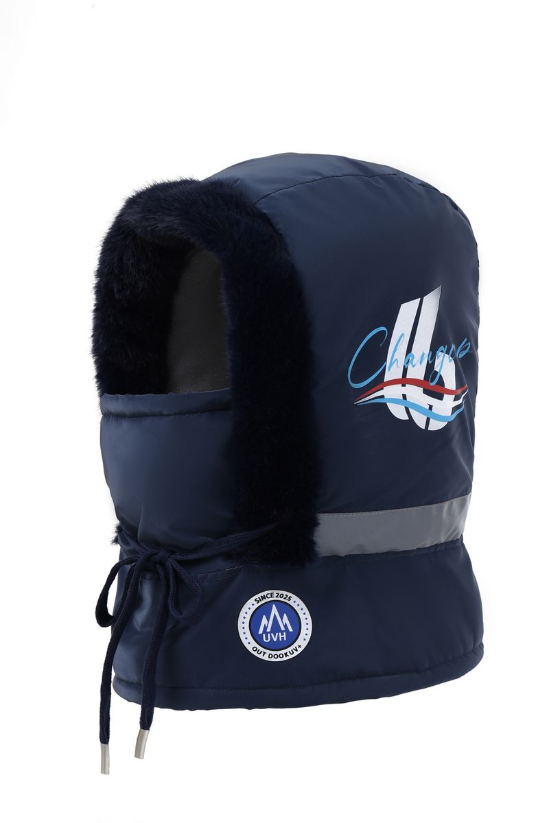 Cache-cou léger brodé en duvet et plumes pour homme, avec masque intégré, pull Lei Feng, automne-hiver_voghion.com