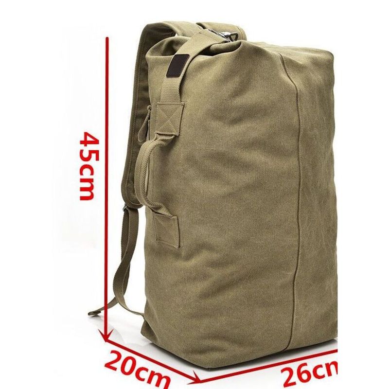 Rucksack für Herren, Canvas-Eimer, Wandern, Outdoor-Reisen, Sport, multifunktional, Gepäcktasche mit großer Kapazität, Hand-gehalten_voghion.com