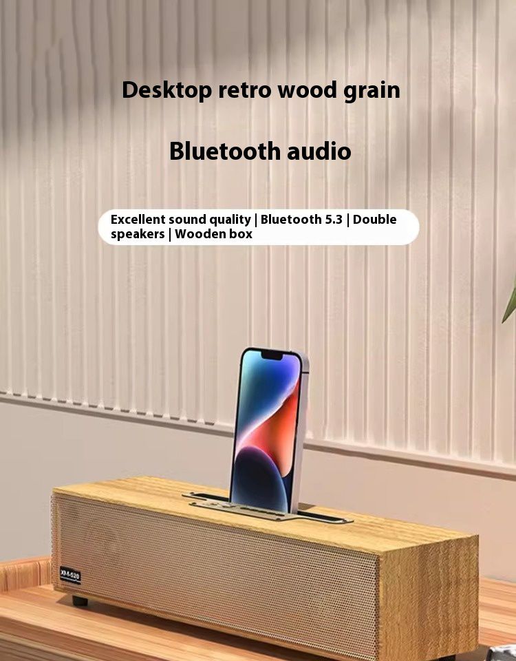 Subwoofer Retro Computer Multifunctional Desktop Bluetooth Speaker Wooden FM Radio Echo Wall Caixa De Som AUX \ TF_voghion.com