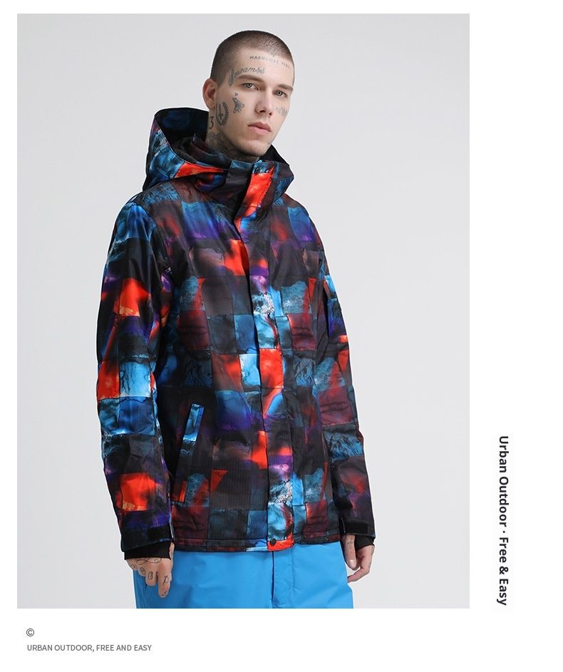 001 001 Gsousnow Anzug für Herren, warm, winddicht, wasserdicht, Outdoor-Schneeausrüstung, Skijacke für Single- und Doubleboards_voghion.com