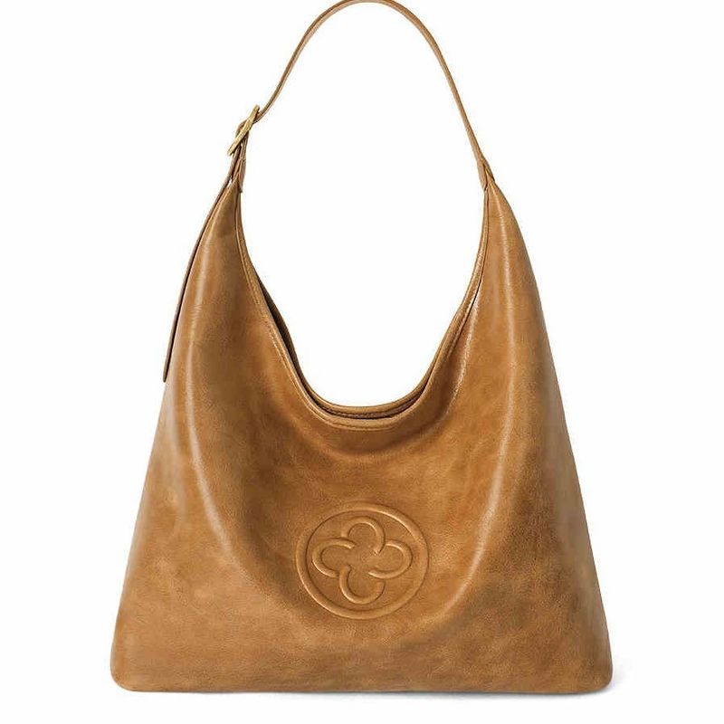 Borsa a secchiello triangolare Lisidanni da donna, borsa tote monospalla in pelle conciata al vegetale Niche Kasle_voghion.com
