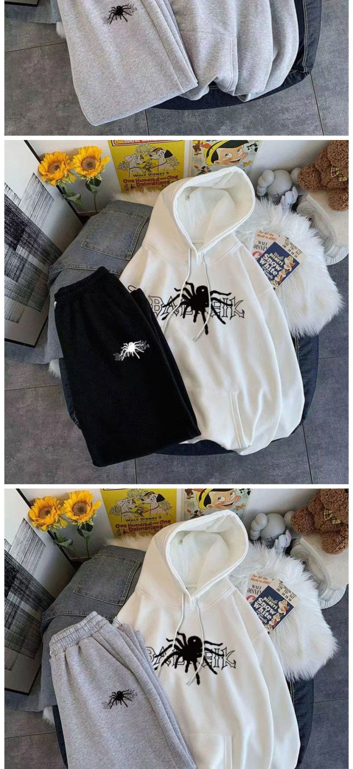 Completo da uomo con felpa con cappuccio e pantaloni da jogging ispirato a Spider-Man – Streetwear grafico (nero/grigio/blu, M-5XL)_voghion.com