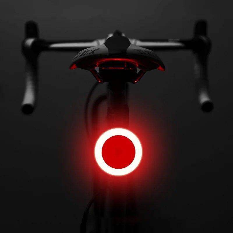 Creative Bicycle High Brightness USB Charging Heart Bone Shape COB Warning Tail Light_voghion.com