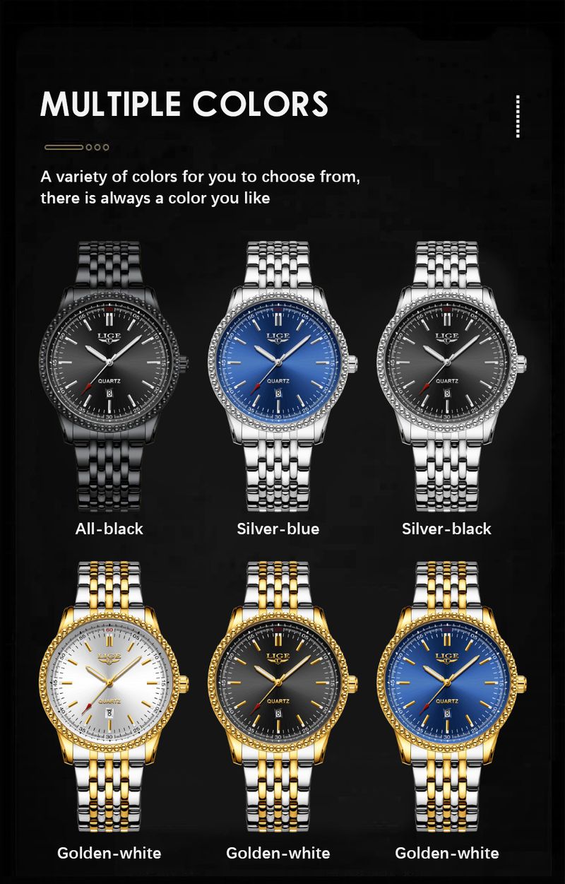 Herenhorloge van roestvrij staal met datumweergave, waterbestendig, lichtgevende wijzers en een zakelijke kalender in casual stijl._voghion.com