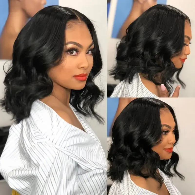Peluca de cabello humano con ondas corporales, 250 % en forma de U, de 8 a 16 pulgadas, para mujeres, cabello virgen brasileño, color natural, hecha a máquina_voghion.com