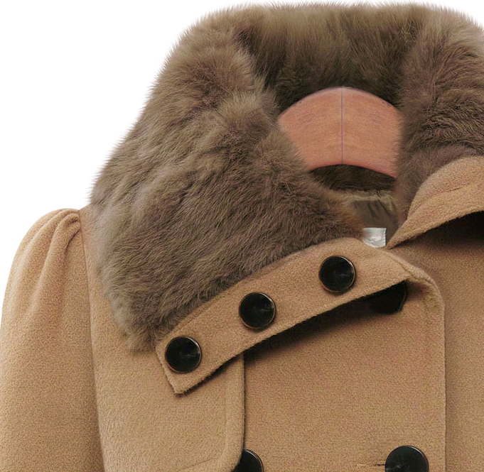 New women's slim fit long double breasted woolen coat, windbreaker for women_voghion.com