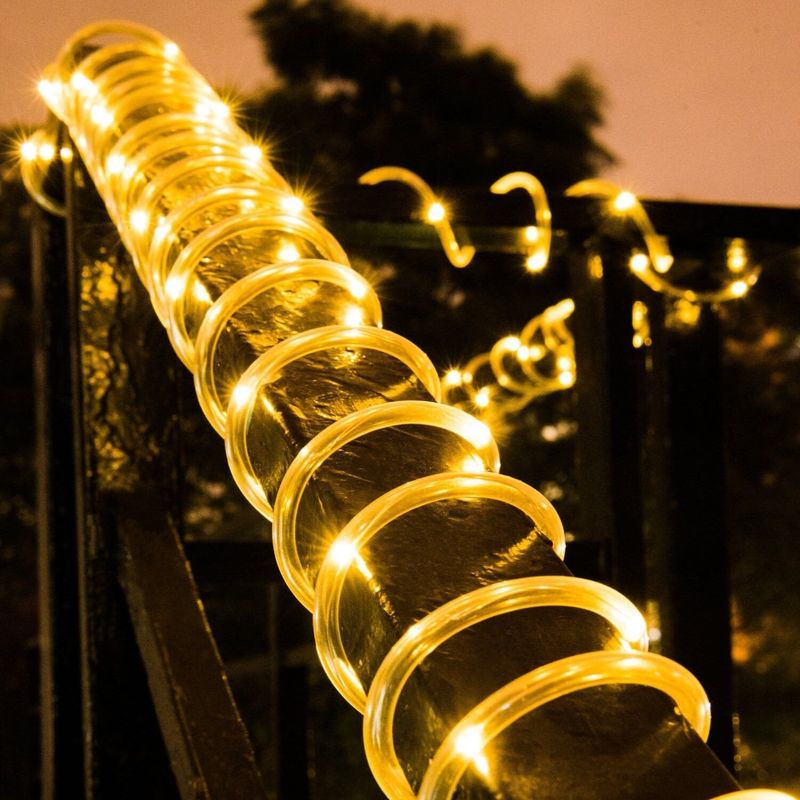 Tira de luces solares de 300 LED para exteriores, impermeable, decoración navideña para jardín, césped, árbol, patio, valla y camino._voghion.com