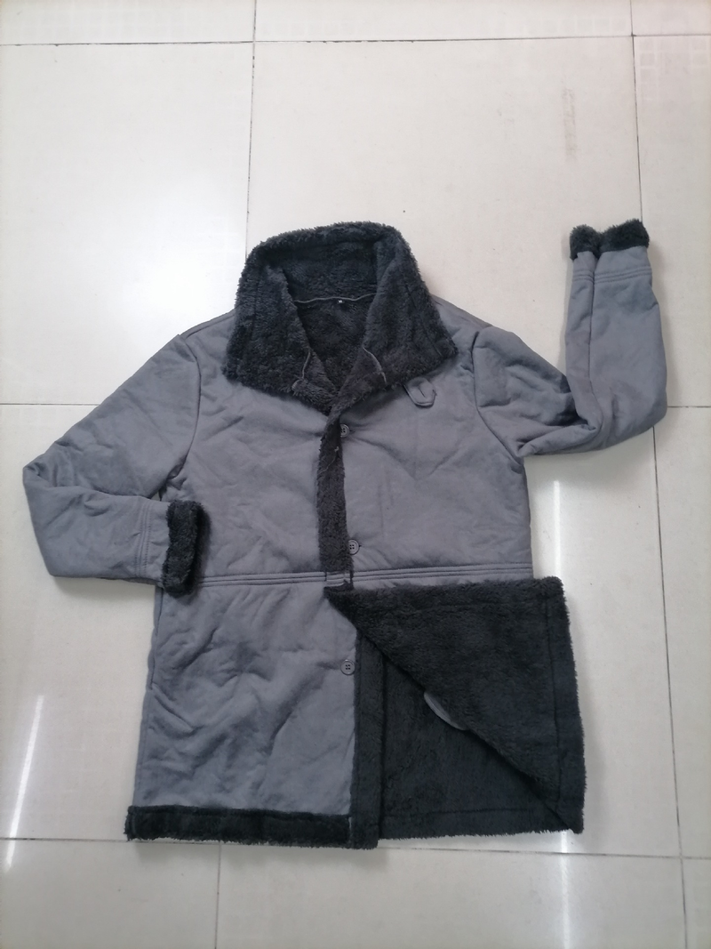 Giacca in pelliccia sintetica da uomo – Cappotto invernale foderato in pile con elegante collo alto (grigio, verde, marrone, nero)_voghion.com