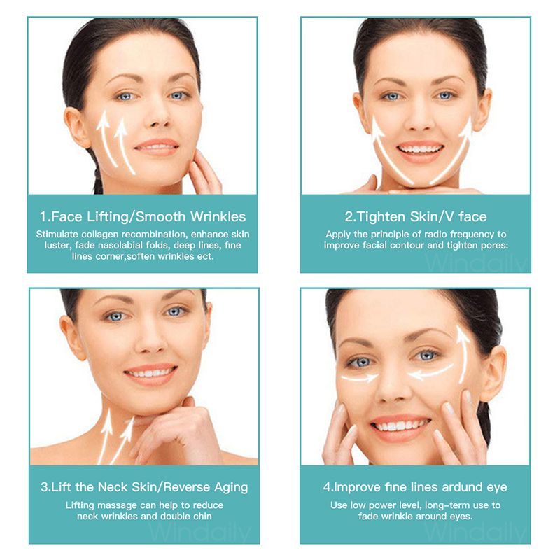 Minimáquina Hifu 3 en 1, dispositivo de belleza facial con ultrasonido RF EMS, reafirmante de rostro y cuello, rejuvenecimiento de la piel, producto para el cuidado de la piel_voghion.com