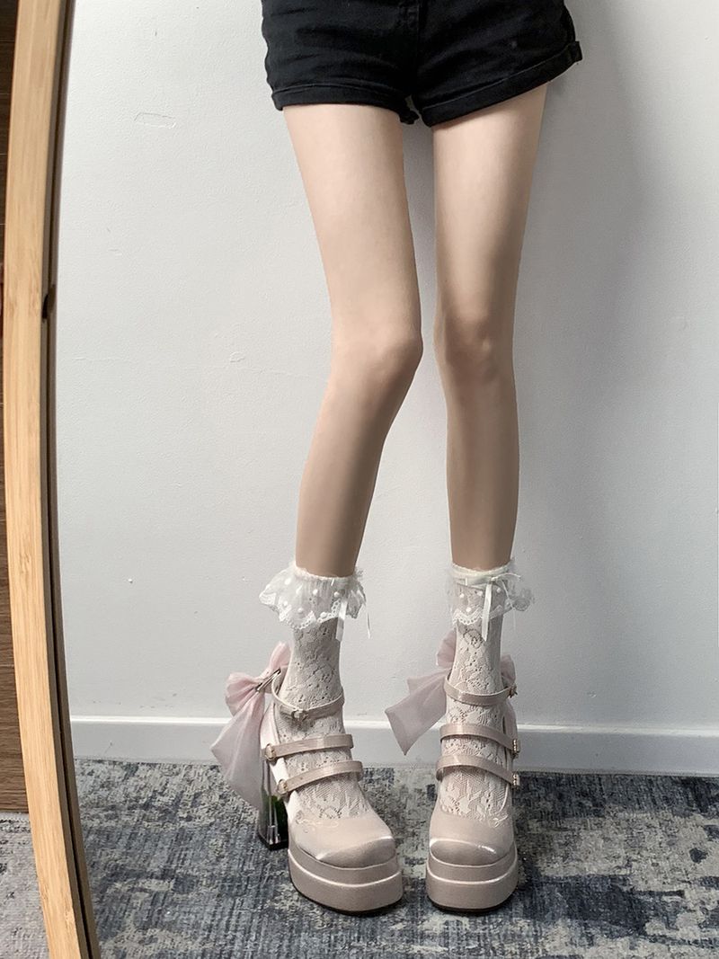 Round-Toe Chunky Heel Pumps Height-Boosting Low-Cut Pumps Stylish And Versatile_voghion.com