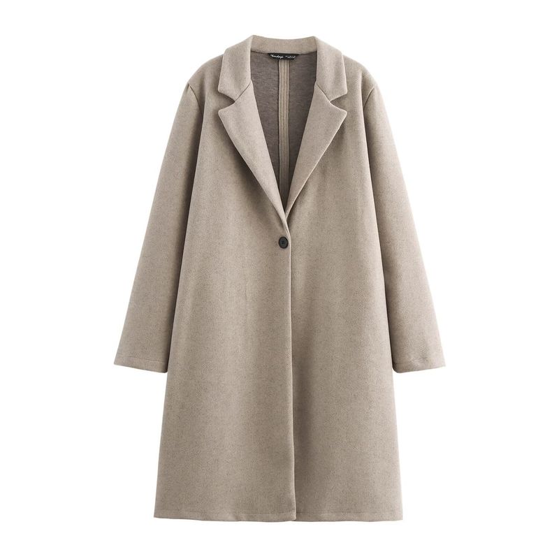 Cappotto autunnale da donna – Trench morbido di ispirazione francese con bottoni e collo in pelliccia sintetica (XS/S/M/L, cachi/nero/crema)_voghion.com