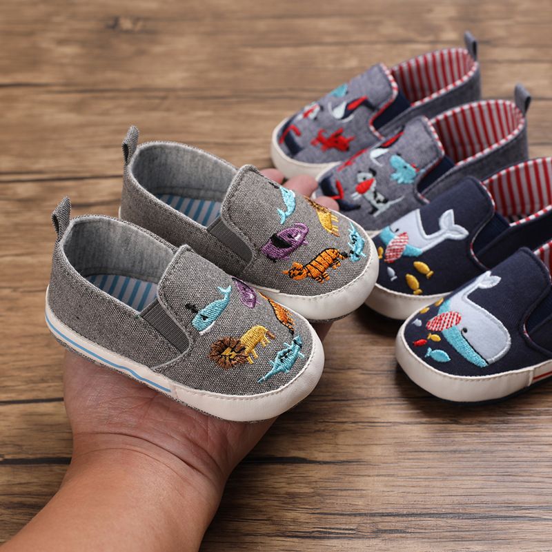 Mother & Kids Spring and autumn 0-1 year old baby cartoon canvas shoes_voghion.com