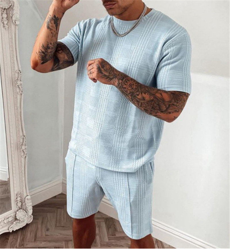 Ins kurzarm shorts zwei-stück trend casual sport herren set_voghion.com