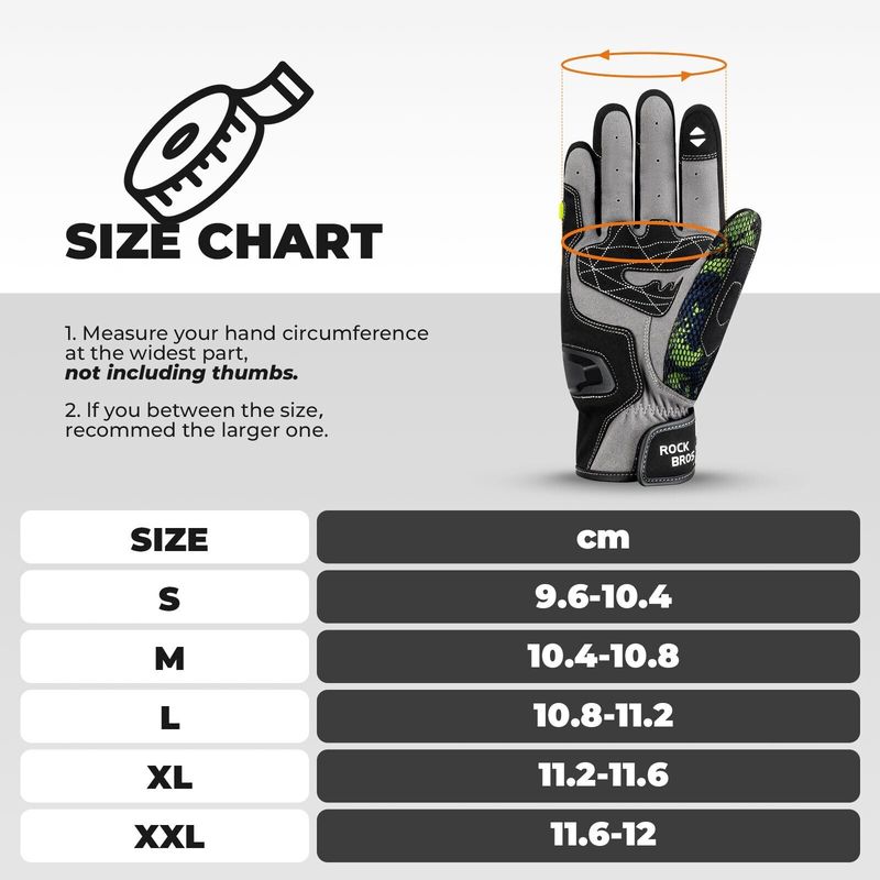 Guanti da ciclismo invernali da uomo ROCKBROS con funzione touchscreen, caldi per andare in bici_voghion.com