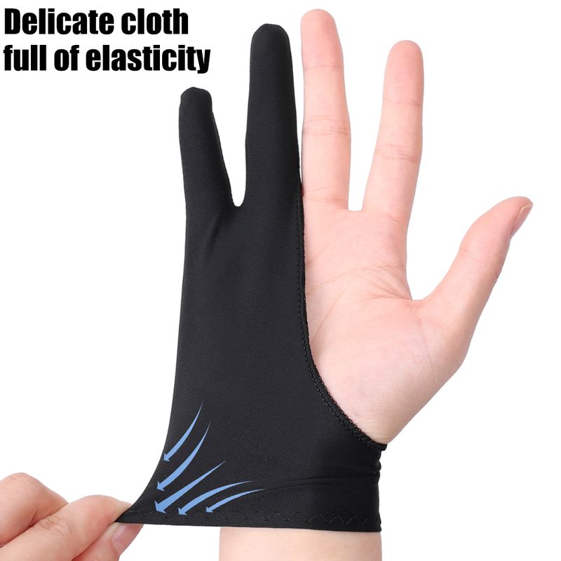 Guanto anti-touch anti-inquinamento per iPad, tablet, guanti universali da disegno a due dita, XS/S/M/L_voghion.com