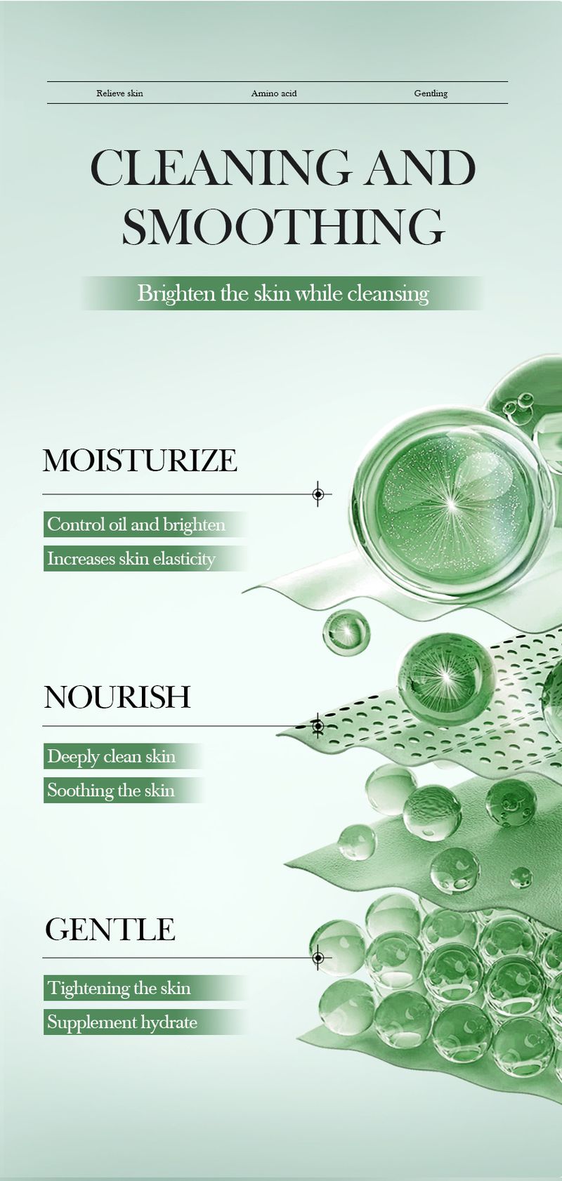 Gesichtsreiniger FAYANKOU Centella Aminosäure Sanfte Reinigungsmilch 100g_voghion.com