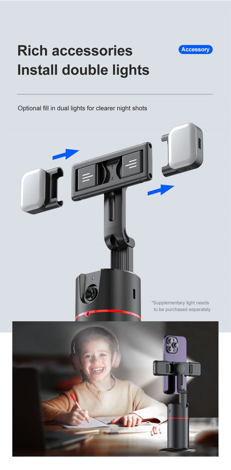 2025 360 Rotation Gimbal Stabilizer Wireless Bluetooth Remote Selfie Stick Tripod For IPhone Smartphone Live_voghion.com