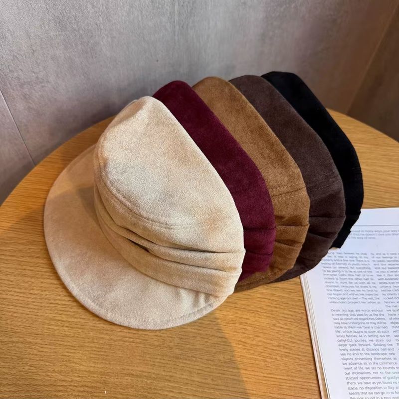 Braun für Frauen 2025 Neuer Stil Gesichtsschlankheits-Vielseitige Baskenmütze Großer Kopfumfang Künstlerhut Trendy_voghion.com