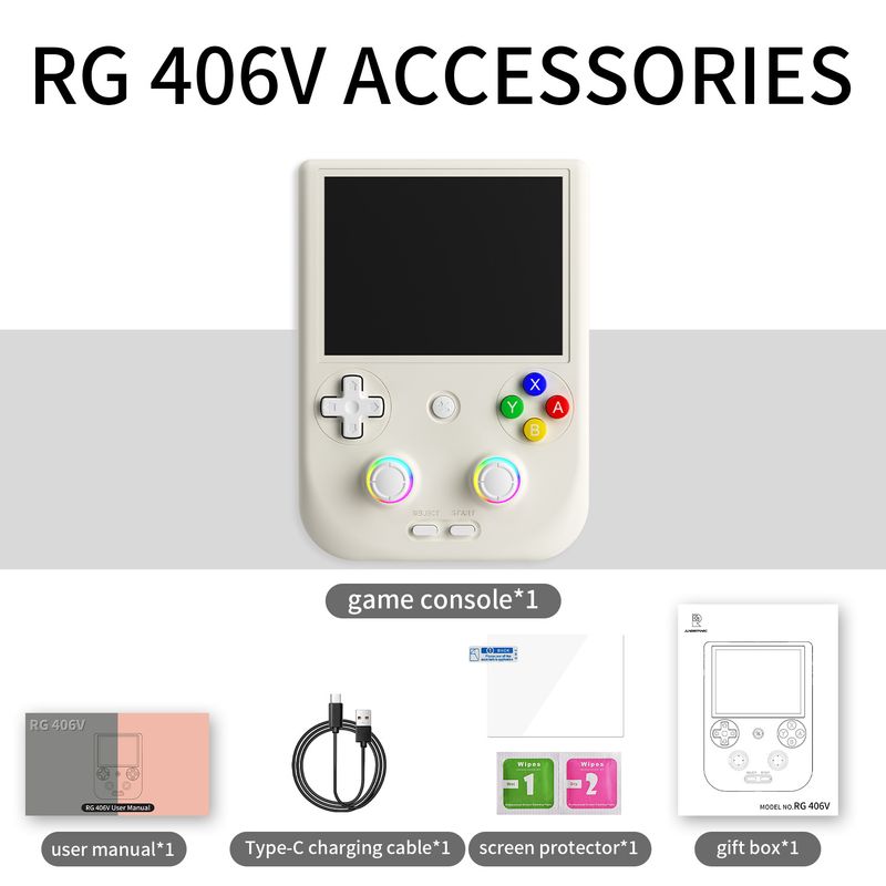 ANBERNICRG406V nouvelle version verticale Android portable arcade nostalgique grand écran console de jeu streaming_voghion.com