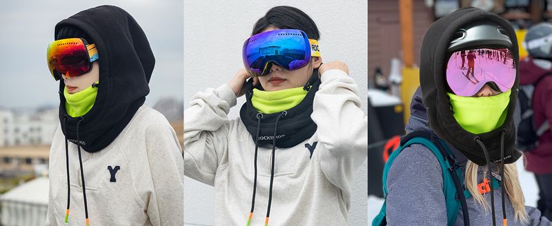 Pasamontañas de invierno para esquí de ROCKBROS, pasamontañas para el cuello, para moto o bicicleta_voghion.com