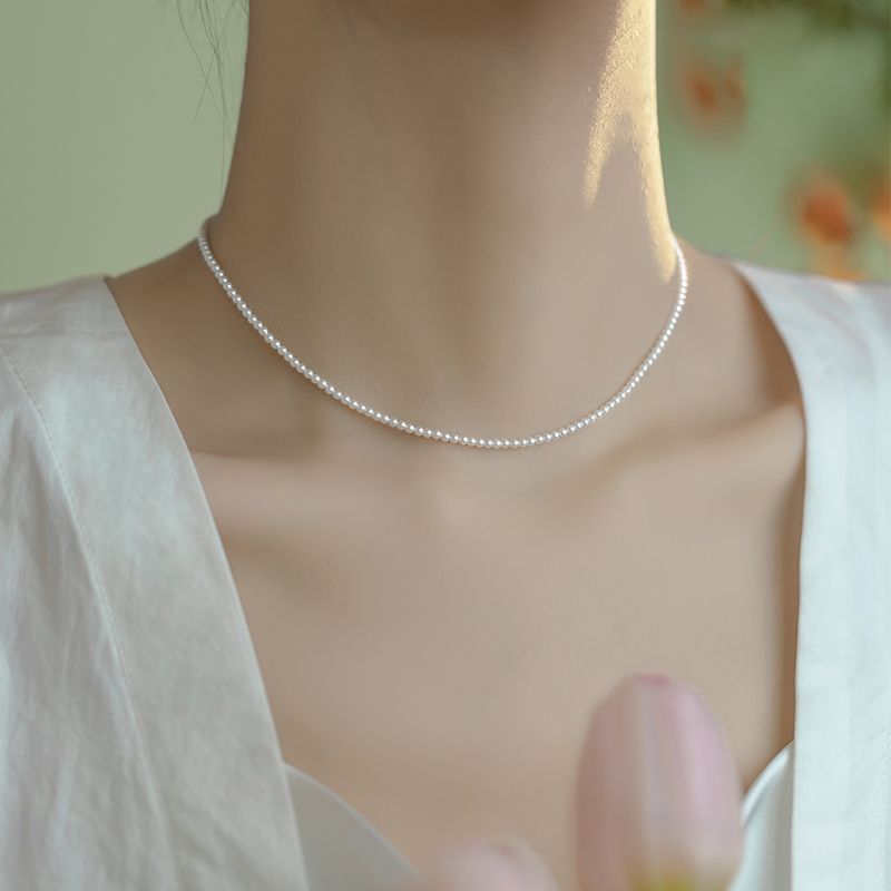 Xiaomi Highlight Einfache Elegante Perlenkette High-End Gold Choker Vielseitiger Schmuck Schlüsselbeinkette_voghion.com