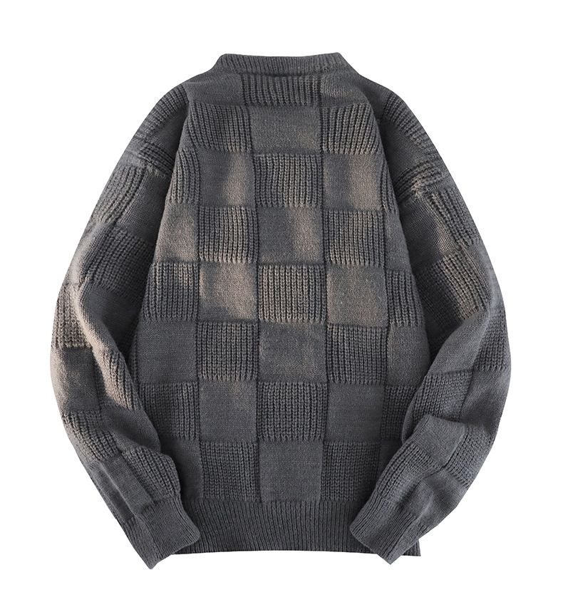 High-Quality Knitted Sweater Men, Round Neck, Warm Loose Base Shirt, Knitwear For Men_voghion.com