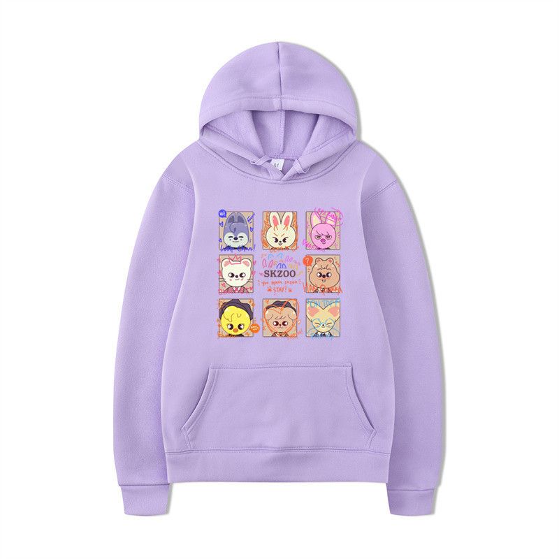 Nuova felpa in pile unisex autunno inverno con motivo a gatto dei cartoni animati Skids_voghion.com