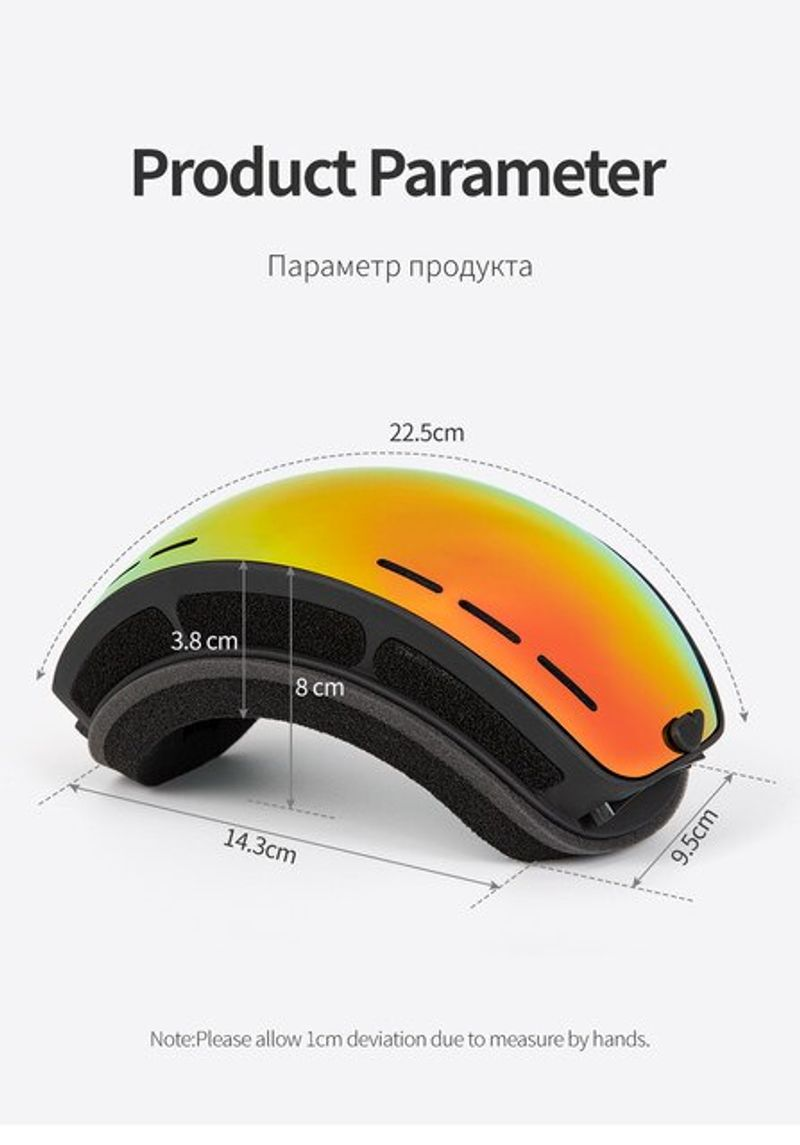 COPOZZ Brand Professional Dublu Strat Lentilă Anti-ceață UV400 Ochelari de schi Big Ski Snowboard Bărbați Femei Ochelari de zăpadă_voghion.com