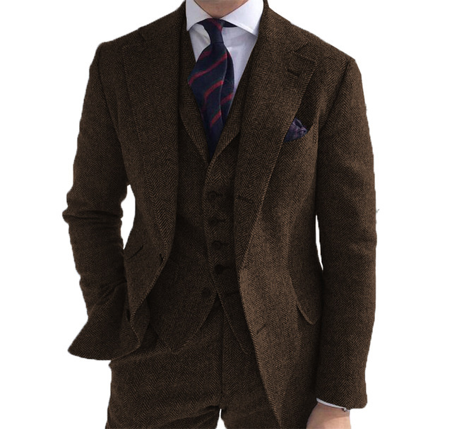 Roupas masculinas terno masculino popular terno de três peças terno de lapela de pico terno de casamento terno masculino_voghion.com