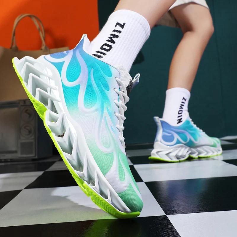 Custom Men Fashion Casual Sneakers Height Increasing Soft Lightweight Blade Sports Running Shoes for Man Closed Runner_voghion.com