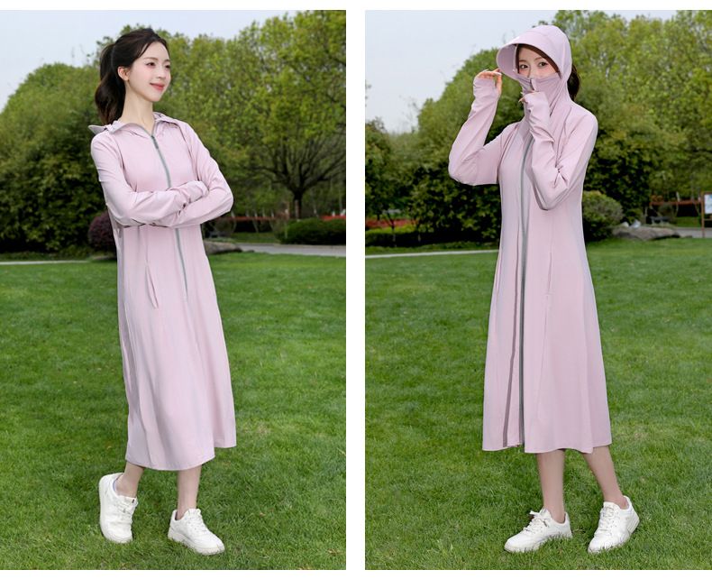 Nylon Ice Silk Sun Protection Jacket - UPF50+ UV Blocking Long Sleeve Cover-Up For Summer Lightweight Breathable Skin Coat With Full Body Coverage_voghion.com