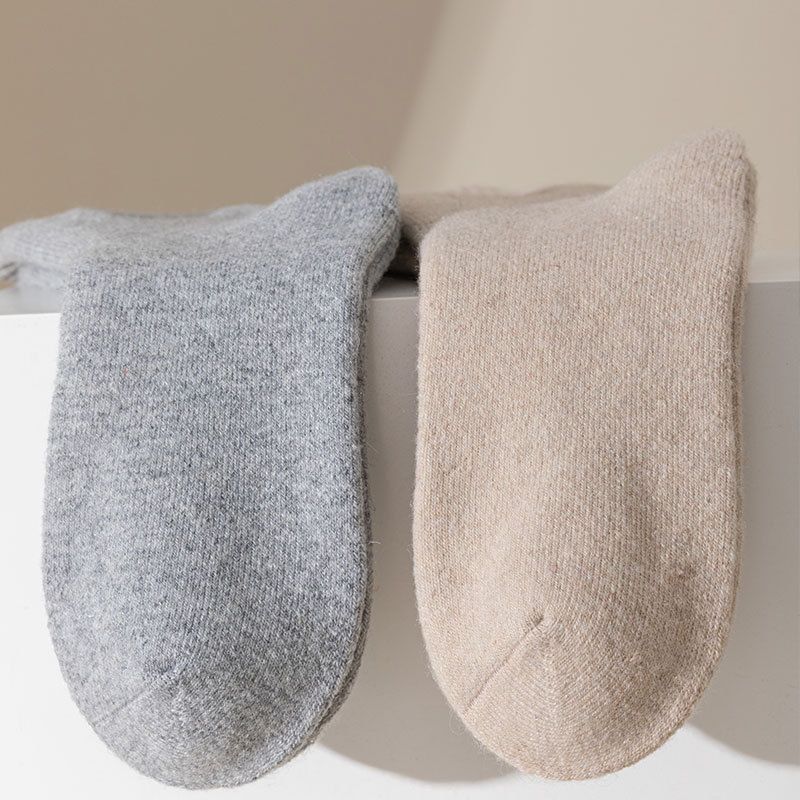 Herre Tykke Frotté Sokker Vinter Tykke Håndklædesokker Casual Broderi Mellemrørssokker Bomuldssokker Herre Varme Sokker Uldsokker_voghion.com