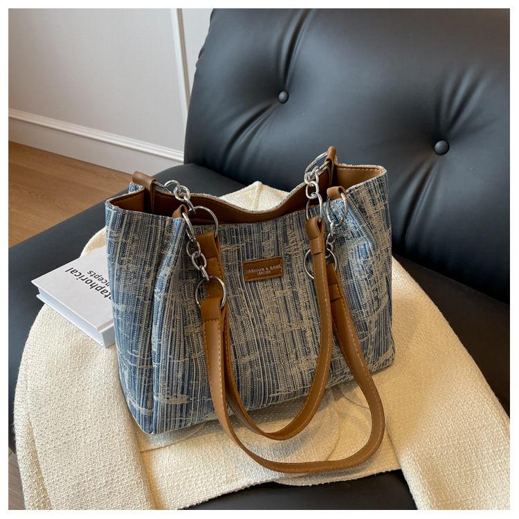 Nuova versione coreana della borsa di grande capacità Borsa a tracolla in tela casual All-match da donna Borsa a tracolla semplice moda Borsa da donna transfrontaliera_voghion.com
