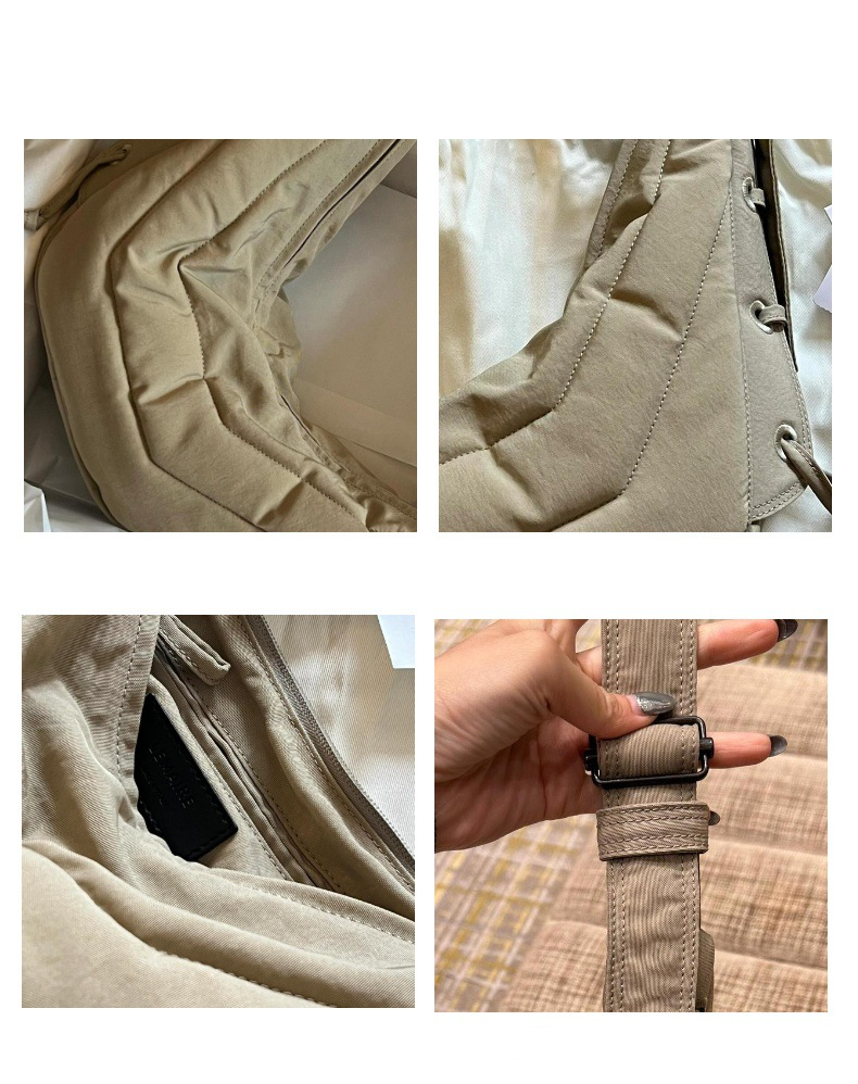 Small medium-sized crossbody shoulder nylon washed material, men's and women's chest bag, for niche dumplings, cow_voghion.com