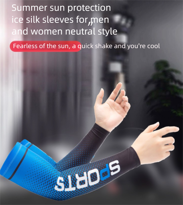 Rękawy przeciwsłoneczne Gradient Ice Silk dla mężczyzn i kobiet, latem, na rowerze, podczas jazdy samochodem, podczas sportów na świeżym powietrzu, z ochroną UV_voghion.com