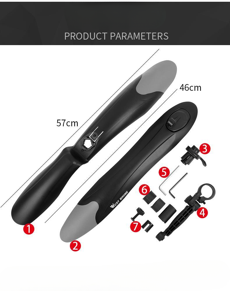 Universal Mountain Bike Mudguard Rear Fender Extended Rainproof Bicycle Accessories_voghion.com