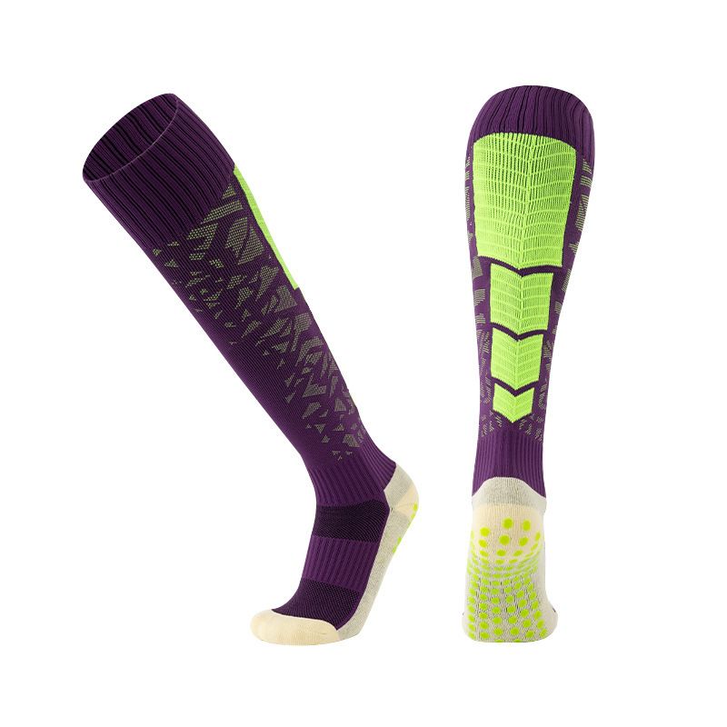 Football Socks Long Over The Knee Football Socks With Thickened Towel Soles, Non Slip And Wear Resistant Socks With Glue_voghion.com
