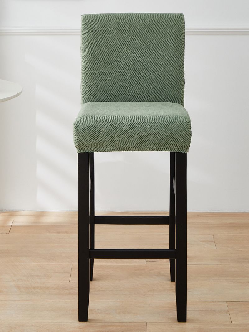 Coprisgabelli da bar geometrici nordici – Coprisgabelli elastici in poliestere per sedie da bancone e da ufficio (design a Z, antipolvere e traspiranti)_voghion.com