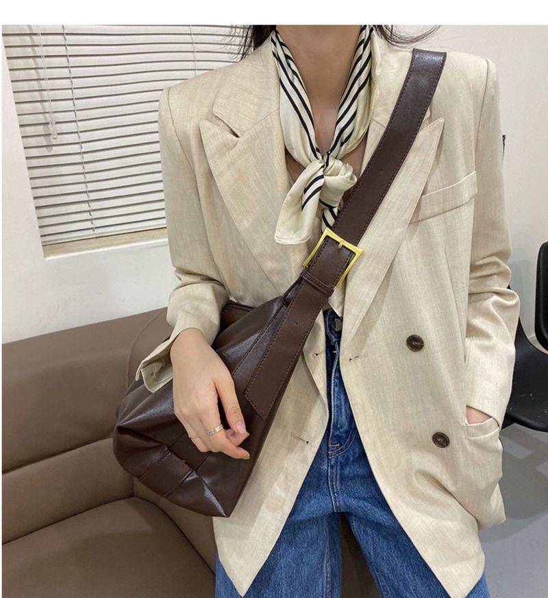 Borsa versatile in versione coreana per donna 2024, nuova borsa a tracolla ad alta capacità, morbida e pieghevole, stile minimalista, con tracolla_voghion.com