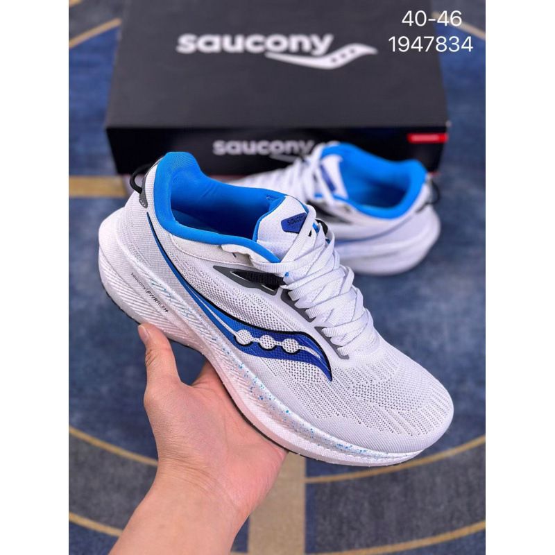 Saucony Victory 21 Thick-Soled Land Speed Shark Couple Racing Running Sports Shoes For Men And Women_voghion.com