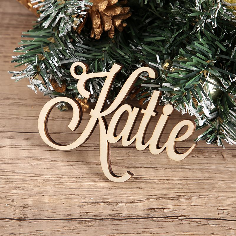 Personalized Stocking Wood Letters Custom White Name Tags Christmas Rustic Country Farmhouse Cutout_voghion.com