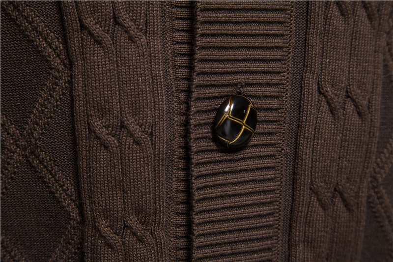 Herenkleding Cardigan Heren V-hals Lange Mouw Trui Heren Dikke Trui Hipster Heren Gebreide Cardigan Jas_voghion.com