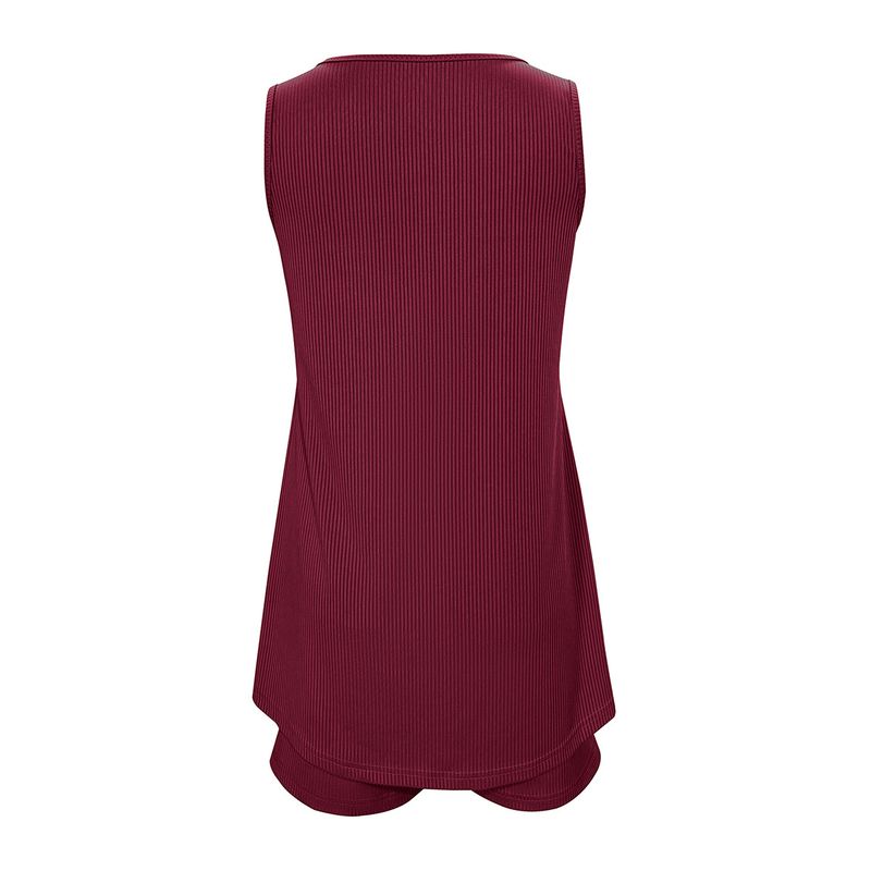 Ensemble deux pièces décontracté avec bretelles à capuche et col en v pour femmes, nouvelle collection printemps et été_voghion.com