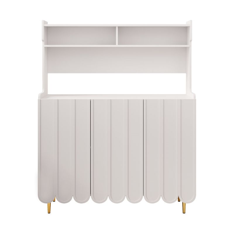 Credenza Weiß 120x151cm Mit Offenem Ablageregal, Moderner Stil_voghion.com
