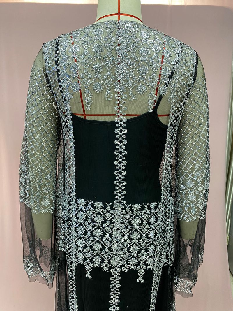 2025 New Women's Hot Stamping Sexy Shawl Two-piece Set For Banquet Fashion Evening Dress_voghion.com